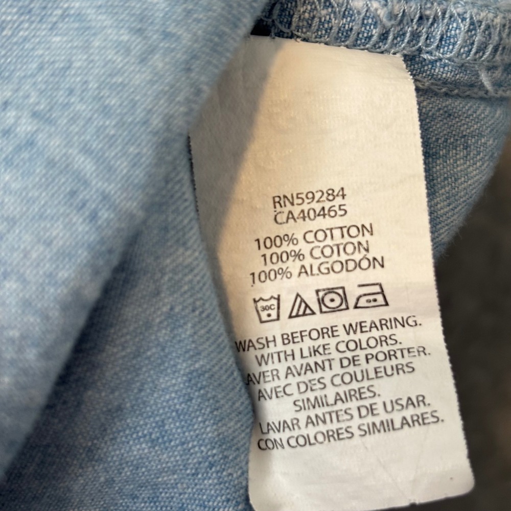 The Children's Place Girls 5/6 Chambray Smocked Dress Blue Denim Short Sleeve - Picture 6 of 8
